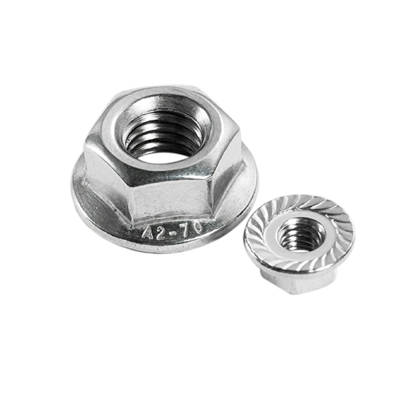 304/316 Stainless Steel DIN6923 Hexagon Flange Fine Tooth Nut