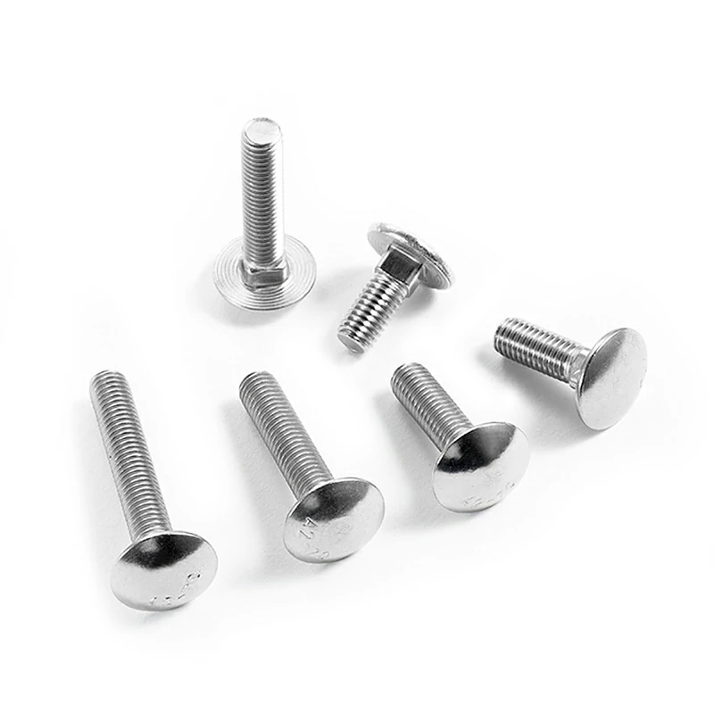304 Stainless Steel DIN603 Carriage Bolt Large Half Round Head Square Neck Bolt