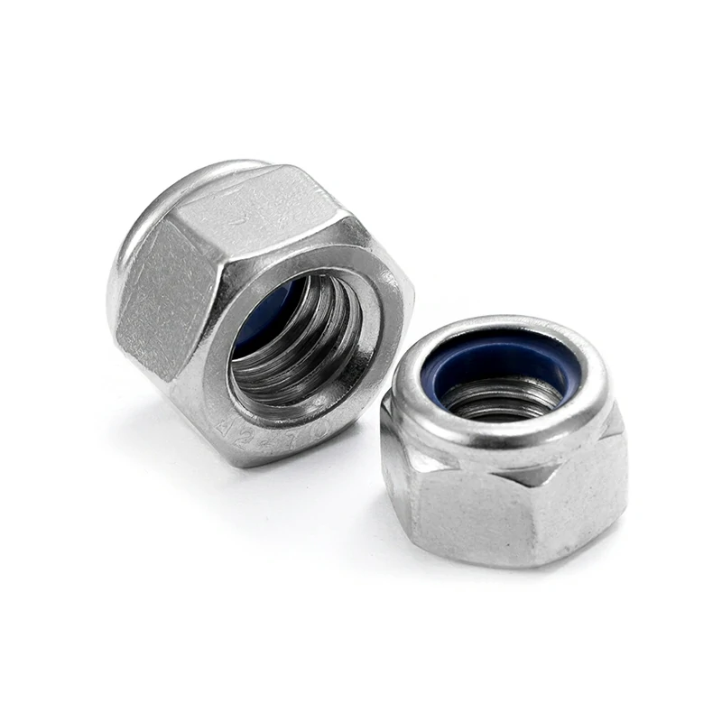 304 Stainless Steel DIN985 Non-metal Insert Hex Nylon Lock Nut