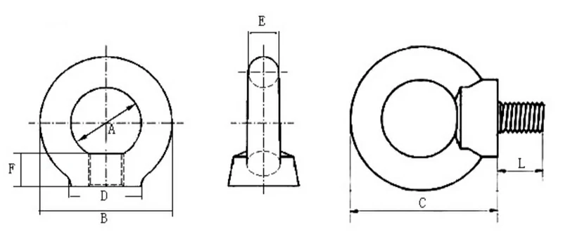 304 Stainless Steel Expansion Ring Bolt Drawing Sheet