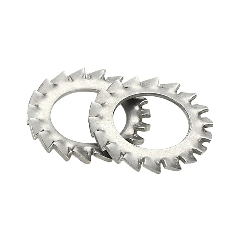 304 Stainless Steel GB862.2 Outer Tooth Lock Washer Piece Anti-Loose Gasket