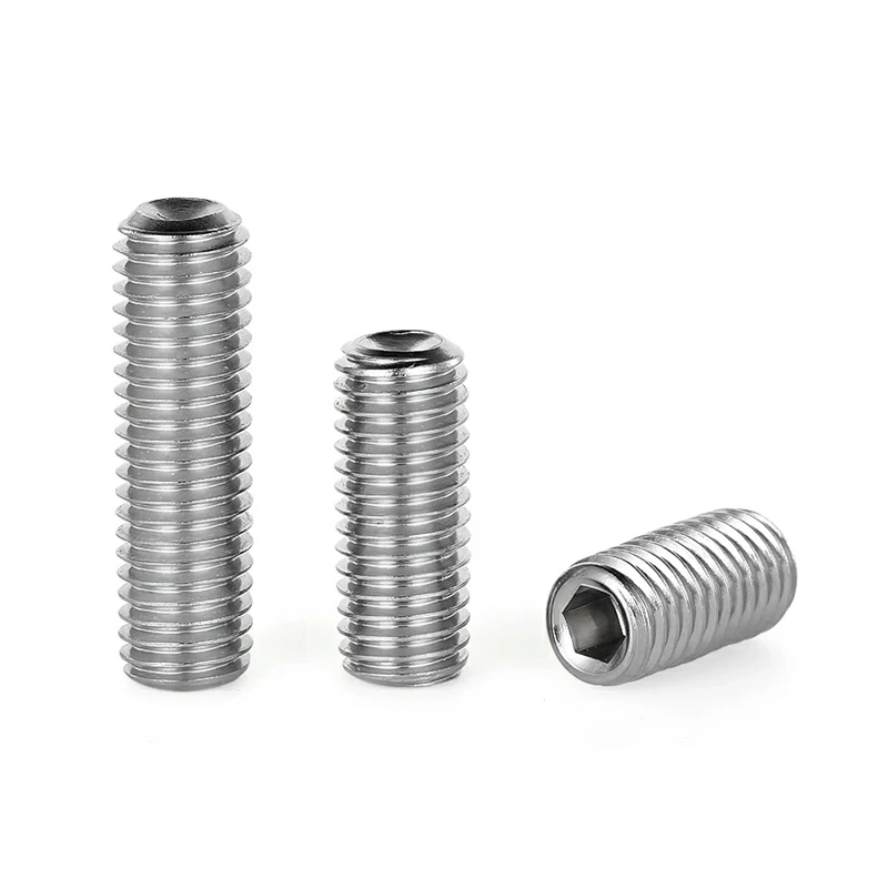 316 Stainless Steel Hexagon Set Screw With Concave End