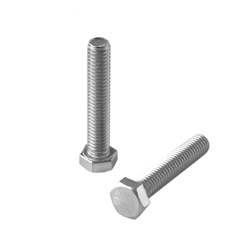 316L Stainless Steel Outer Hexagon Full Tooth Bolt