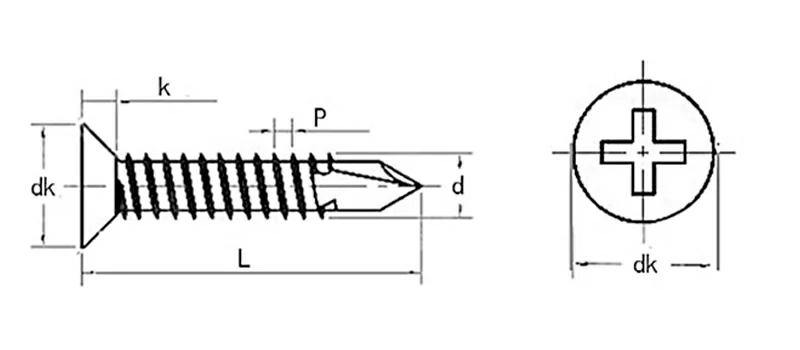 Cross Countersunk Head Drilling Screws