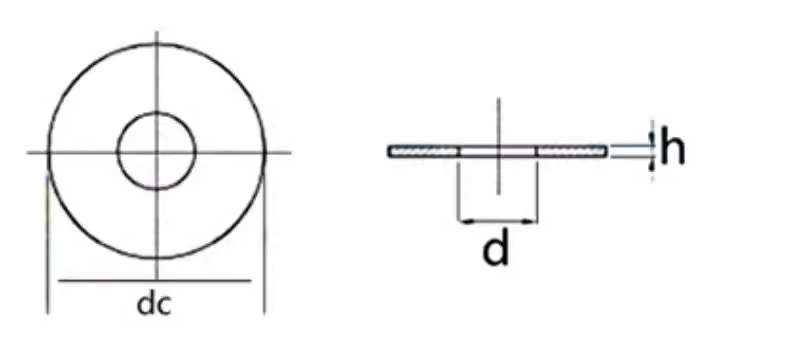 DIN9021 Large Flat Washer with Thickened Gasket Drilling Screws