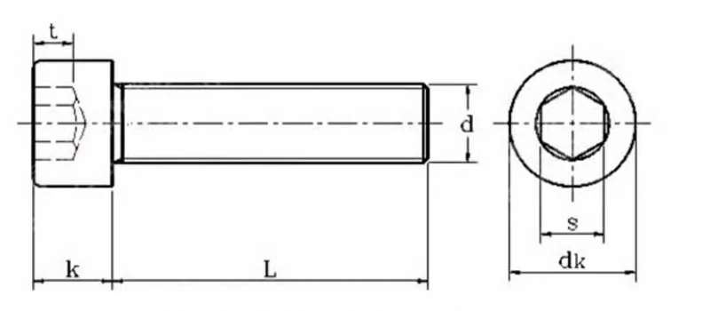 DIN912 Hex Socket Cylindrical Head Screws Drilling Screws