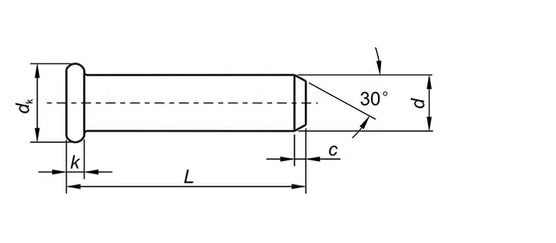 Flat Head Cylindrical Pin With Hole Drilling Screws