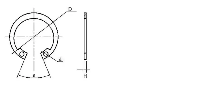 GB893.1 Hole Elastic Ring A Gasket Gasket Drilling
