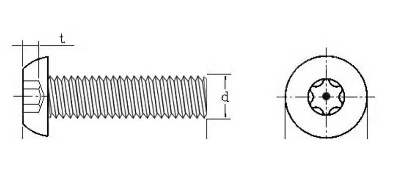 Internal Plum Anti-Theft Screw Drilling Screws