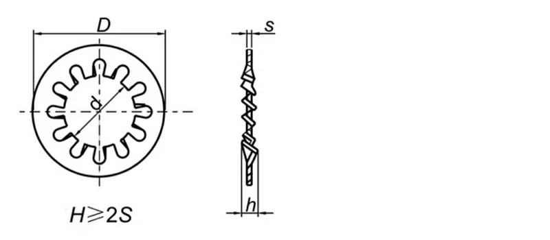 Outer Teeth Locking Gasket Anti-Loose Gasket Drilling Screws