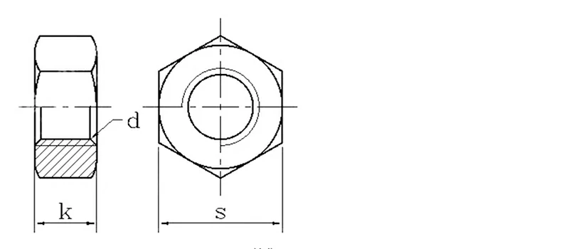 USA Heavy Hex Nut Drawing Sheet