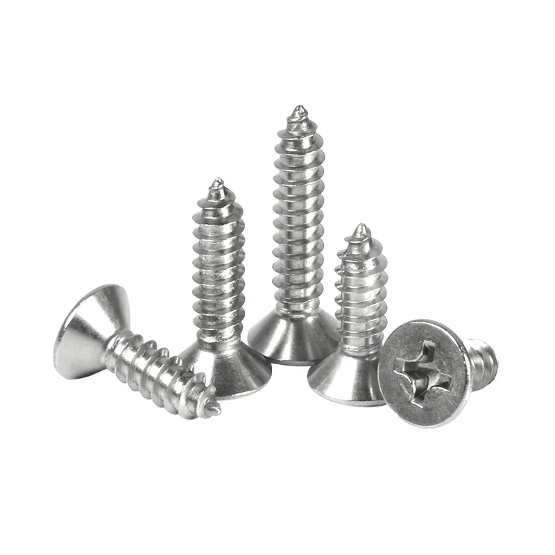 304 Stainless Steel Cross Countersunk Head Self-Tapping Screw Extension Wood Screw