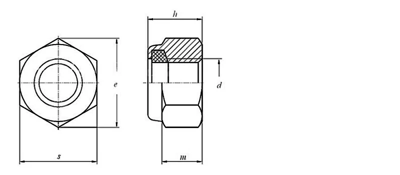 American Hexagonal Nylon Lock Nuts Sheet