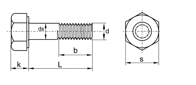 External Hexagon Full Thread Bolts Sheet