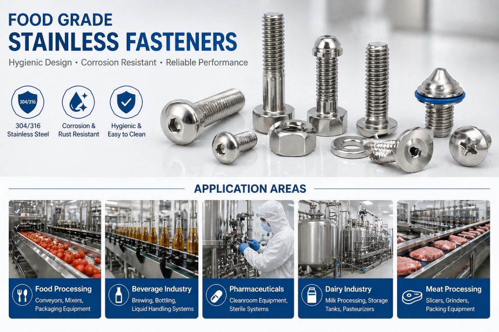 Food Grade Stainless Fasteners: The Ultimate Guide for Hygienic Applications