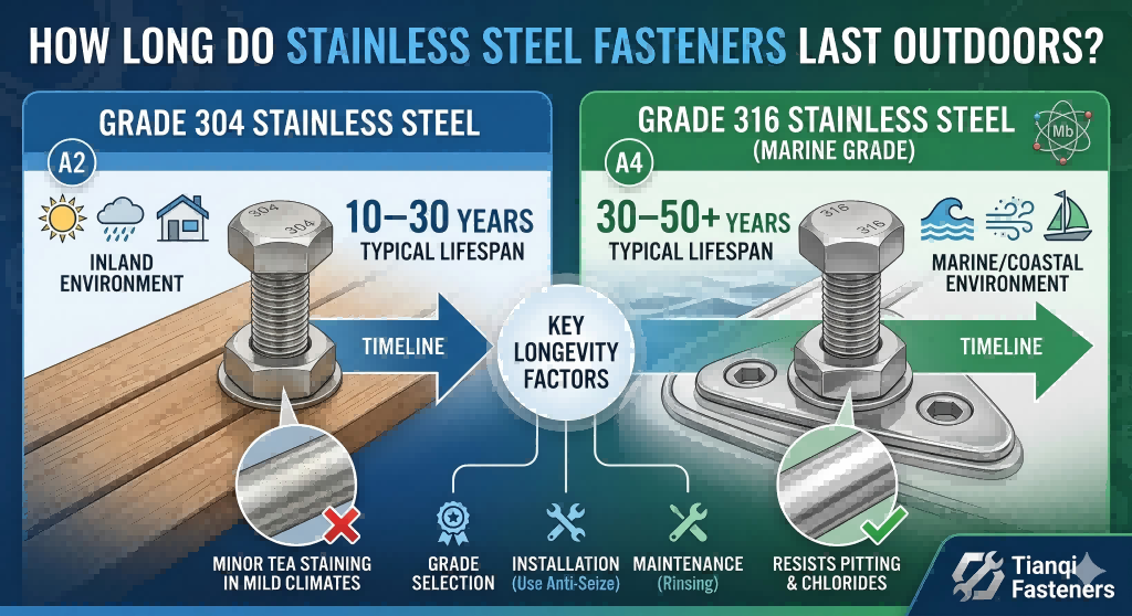 How Long Do Stainless Steel Fasteners Last Outdoors?