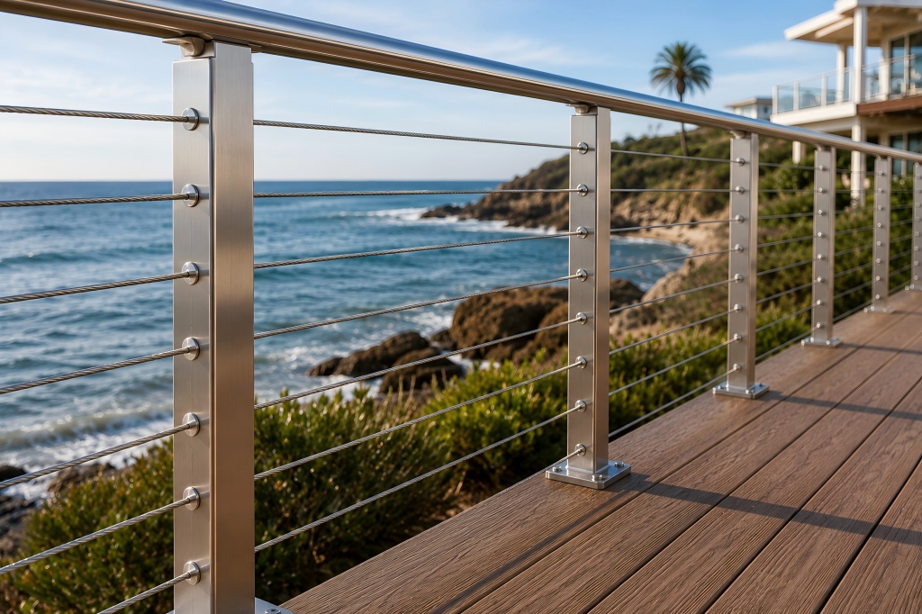 stainless steel fasteners for coastal deck railing