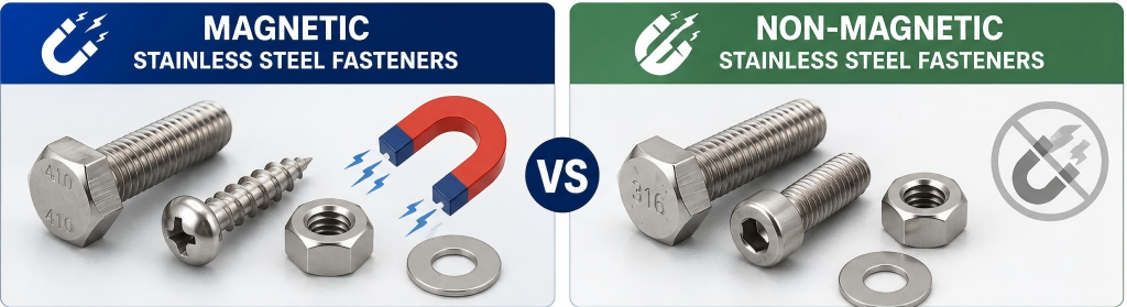 Magnetic vs Non-Magnetic Stainless Steel Fasteners